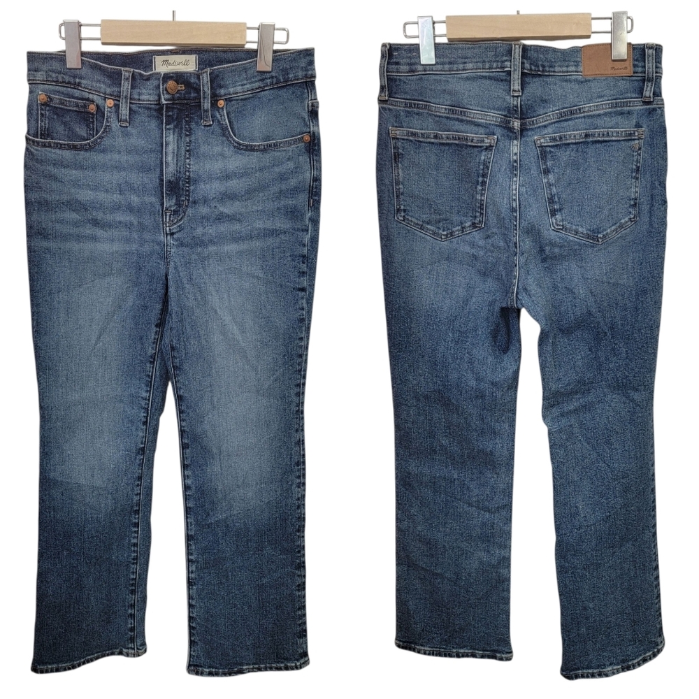 Madewell Cali Demi-Boot Jeans in Glenside Wash Blue Denim Women’s Size 28 - Picture 11 of 17